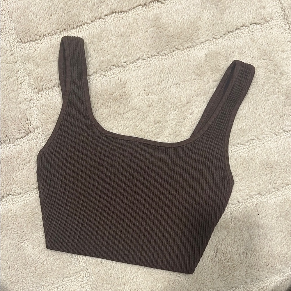 Aritzia Babaton Ribbed Crop Top